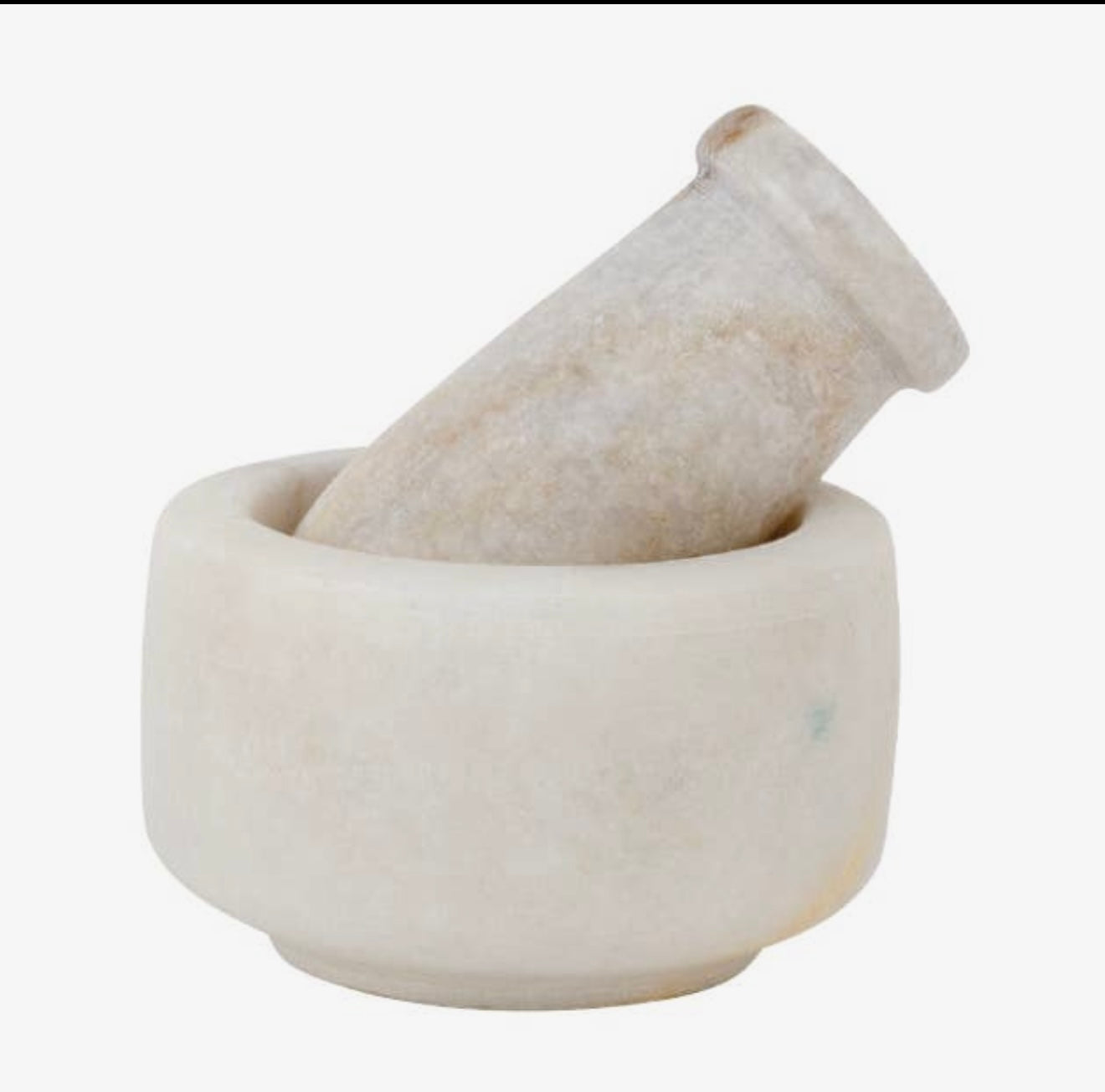 Small White Marble Mortar & Pestle