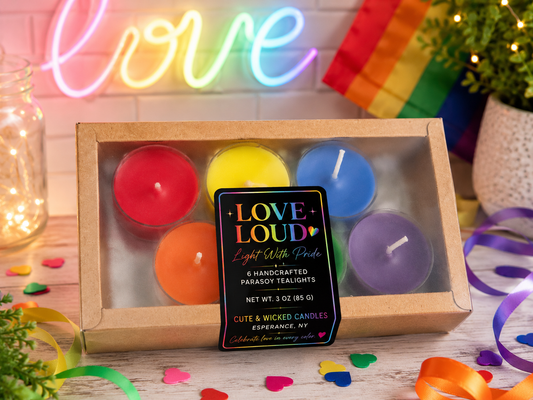 LOVE LOUD Pride Tealight Candle Set